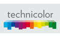 Technicolor logo: lowercase 'technicolor' above a horizontal row of multicolored squares (blue through purple, red, orange, yellow to green).