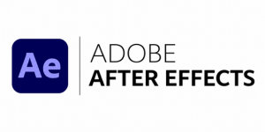 Adobe After Effects logo: blue square with 'Ae' next to the text 'ADOBE AFTER EFFECTS'