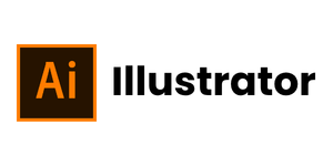 Adobe Illustrator logo with orange 'Ai' initials inside a black square on a light background